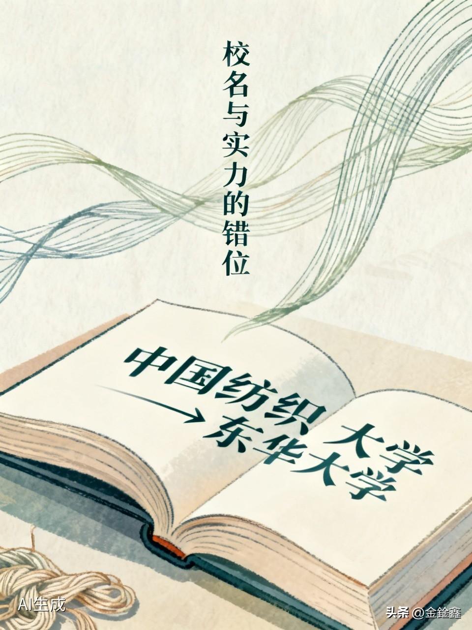 很多人以为校名越“高大上”越能体现学校实力，但其实，中国纺织大学的改名堪称“最失