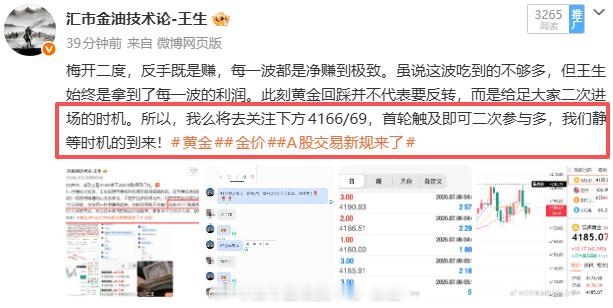 完美的布局配上精准的走势，除了实力，还有什么能就此征服你的呢。首轮触及4168后