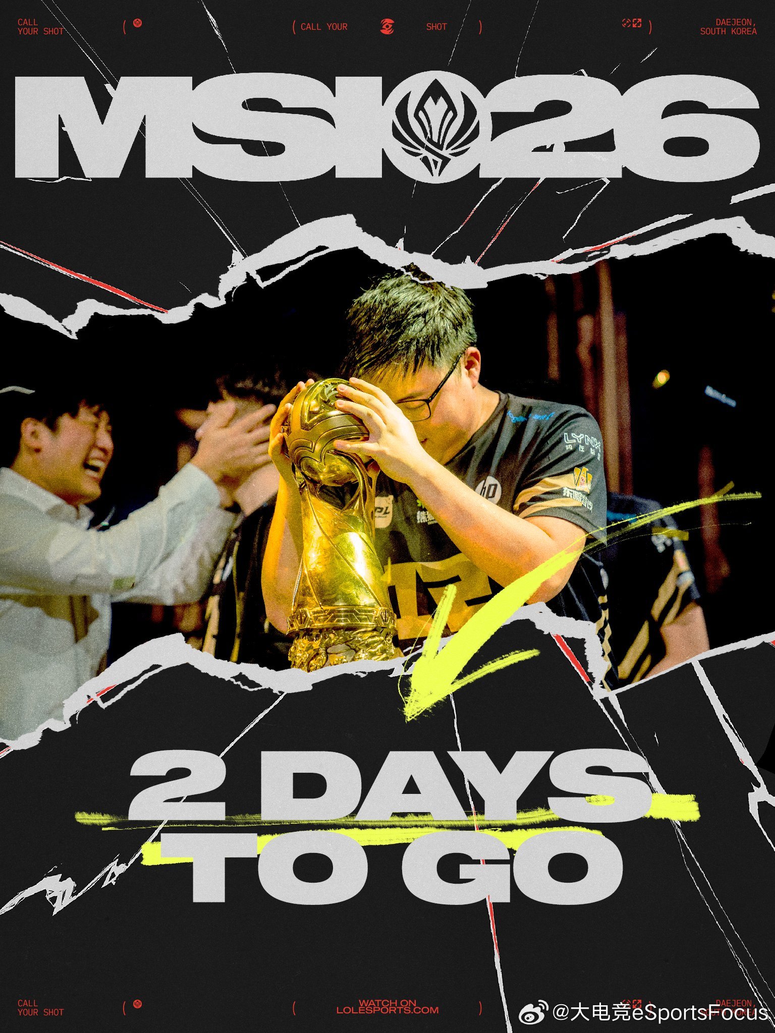 LOL官推：距离MSI还有2️⃣天！2026MSI