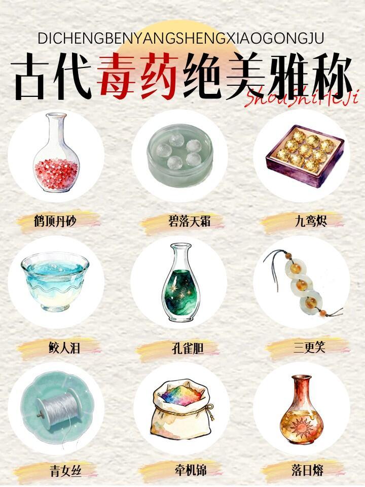 古代毒药的名字竟然能美成这样 