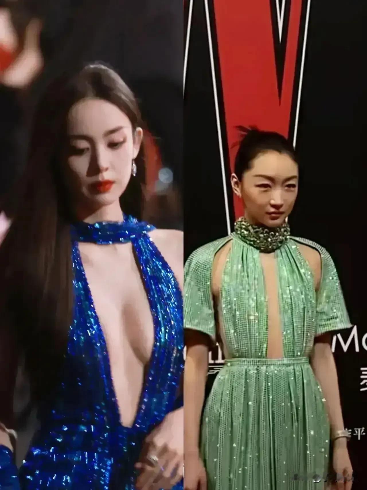 周冬雨和娜扎撞衫后彻底尴尬了！款式撞衫更加显缺点。娜扎是女神，拥有逆天颜值和完美