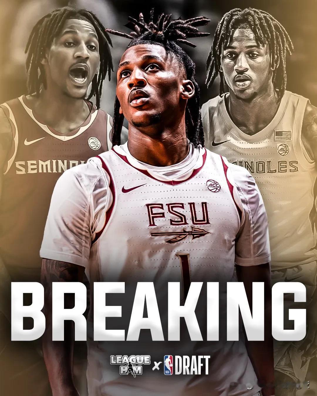 侧翼Jamir Watkins宣布留在2025年nba选秀 ESPN官网预测第4