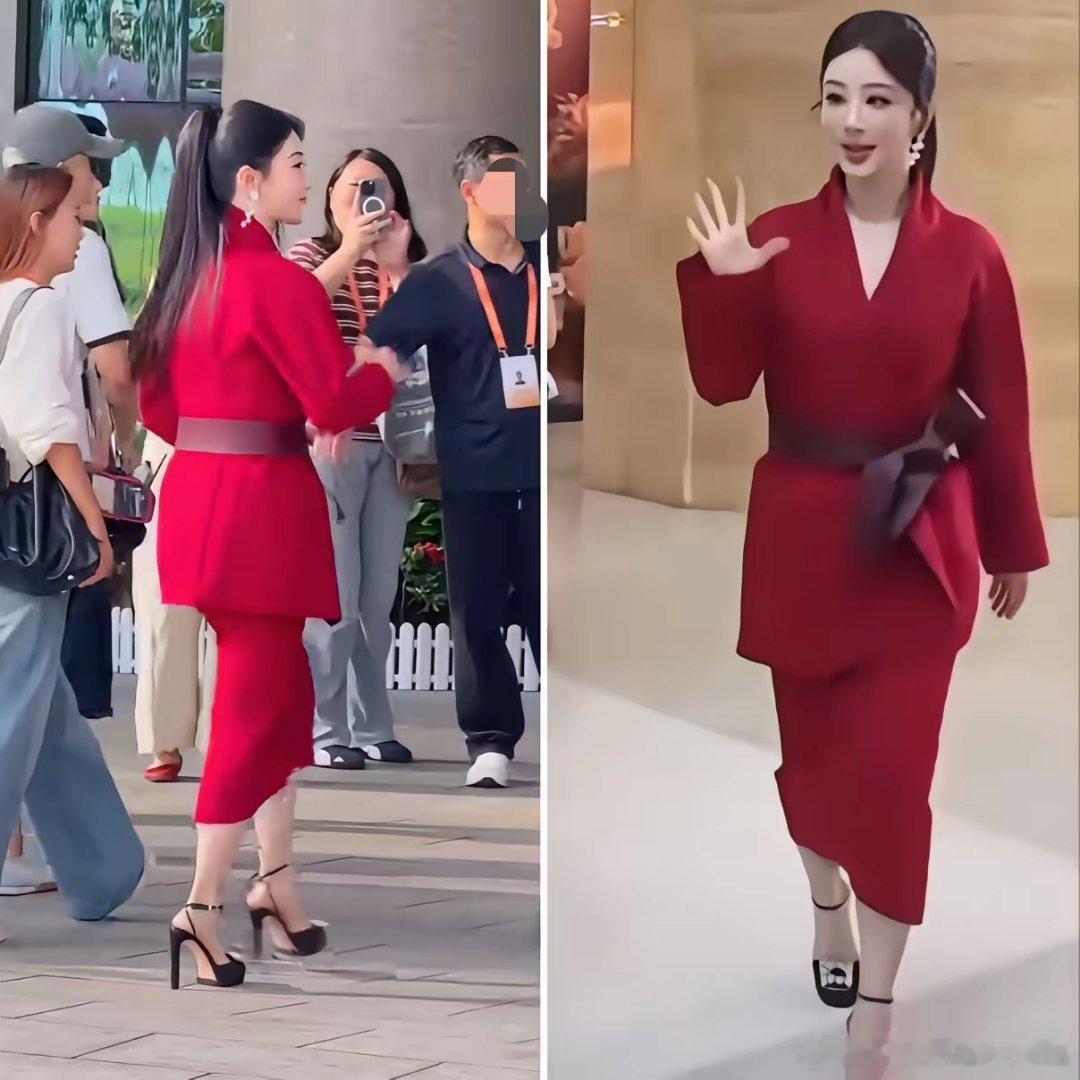 杨紫金鹰奖晚宴红色造型引发巨大争议！亮眼正红色气场很足，可版型十分挑人。一部分人