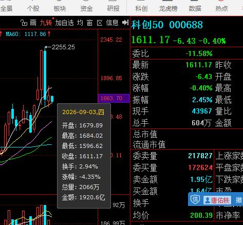 收盘了，不得不吐槽一下，科创是真不行，这个月跌了4个多点了。科技半导体，硬科技最