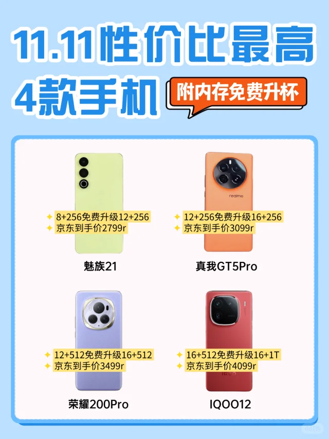 2024高性价比手机推荐，附内存🆓升杯攻略