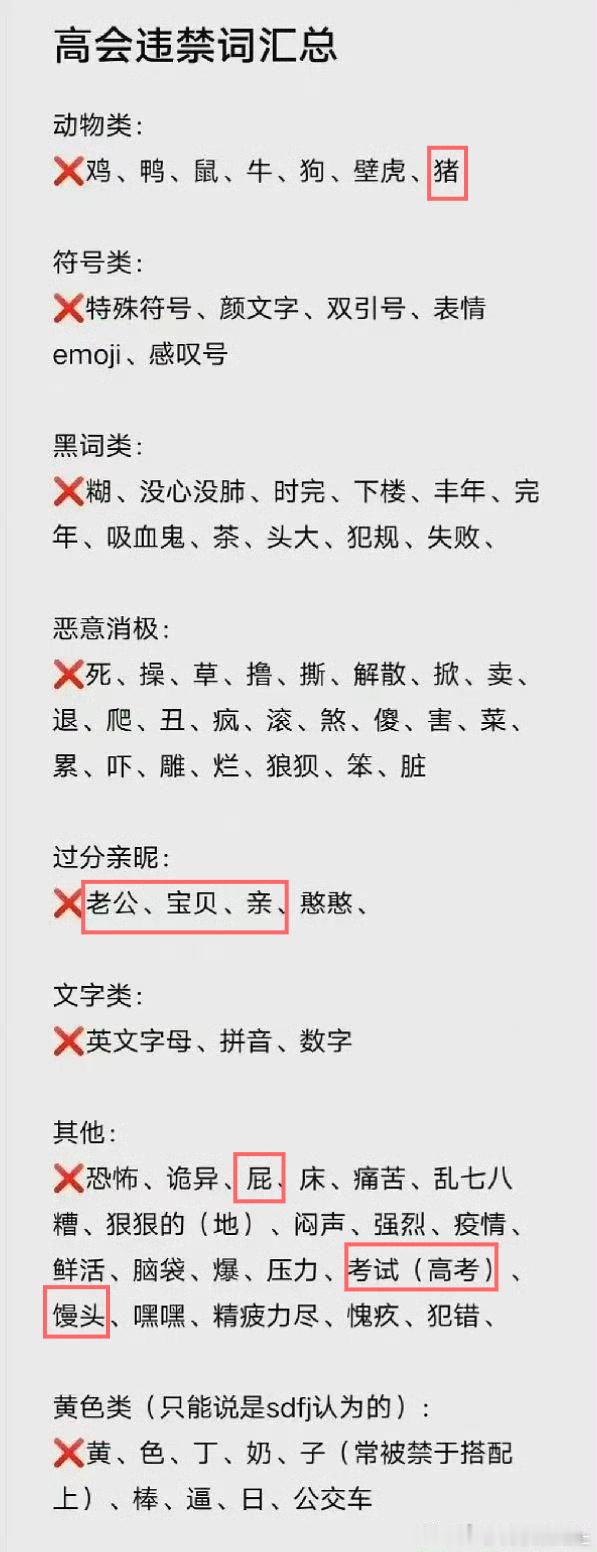 粗略看了一下这个高会泡泡违禁词。。小猪小狗塑🈚️了馒头塑🈚️了。猫塑逃过一劫