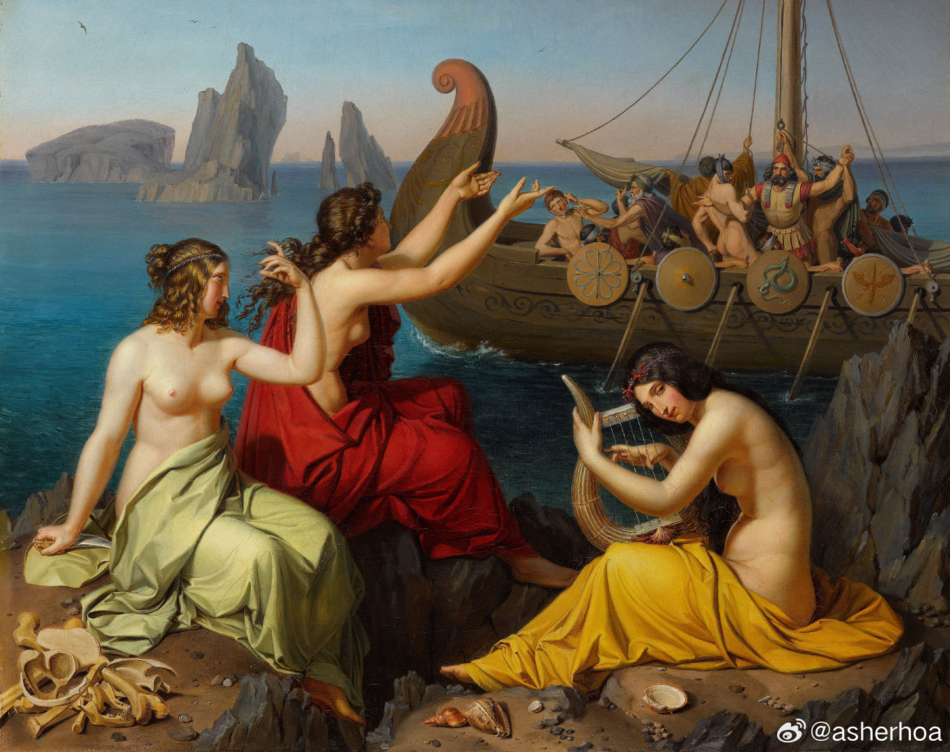 西洋历史文化鱼缸 德意志画家Alexander Bruckmann（1806–1