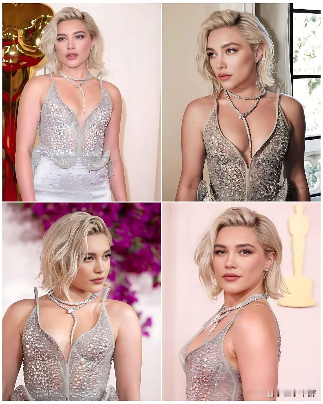 弗洛伦丝·皮尤亮相于洛杉矶举办的第96届奥斯卡金像奖颁奖典礼。