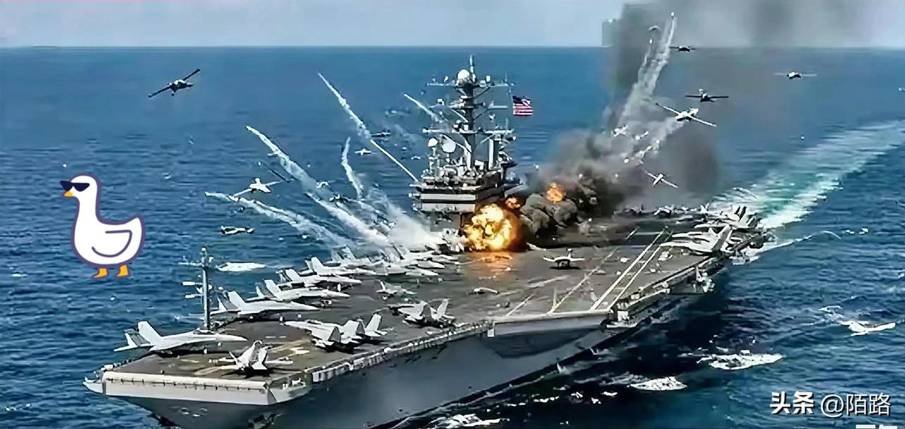 特朗普这下真懵了，本想速战速决，结果被伊朗死死拖住。四枚导弹射向美国航母。老特估