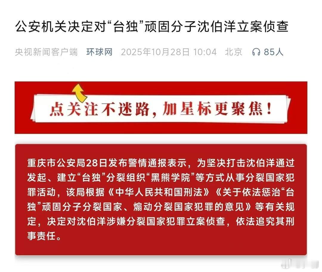 沈伯洋涉嫌分裂国家犯罪被立案侦查 2005年3月14日出台的《反分裂国家法》迄今