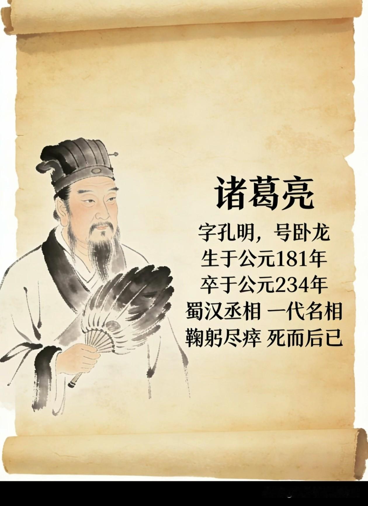 我认为诸葛亮！
因为毛主席很敬仰诸葛亮，诸葛亮是他谈得较多的一位历史人物。

早