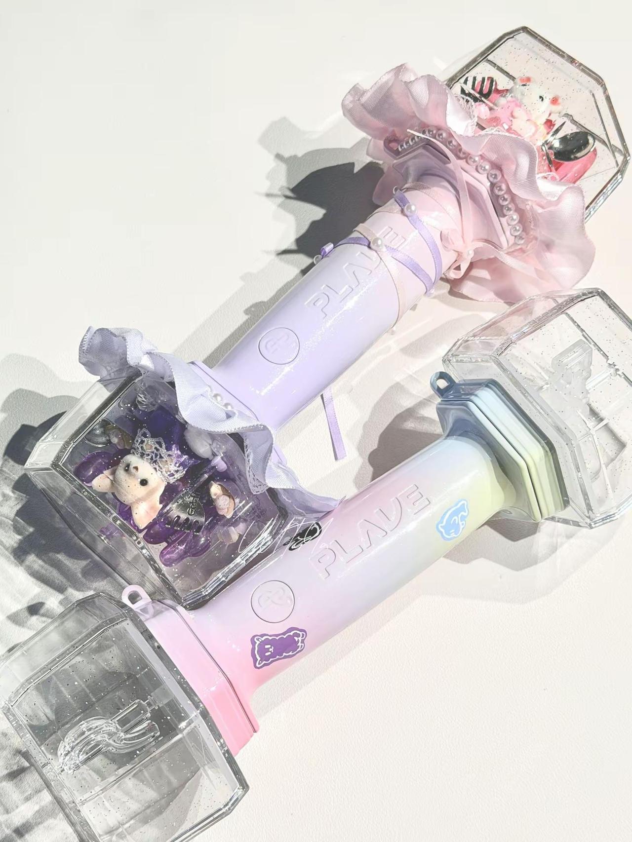 🫧如酸甜芋泥莓果 ꙳🍓⊹。PLAVE哑铃棒 亮光珠光漆面 奶油蛋糕风格应援棒