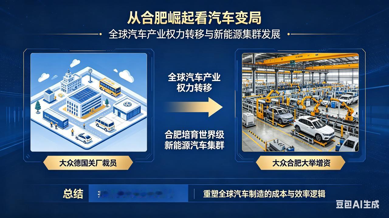 从合肥崛起看汽车变局：百年格局易位，中国智造破局
 
大众在德国关厂裁员，却在合