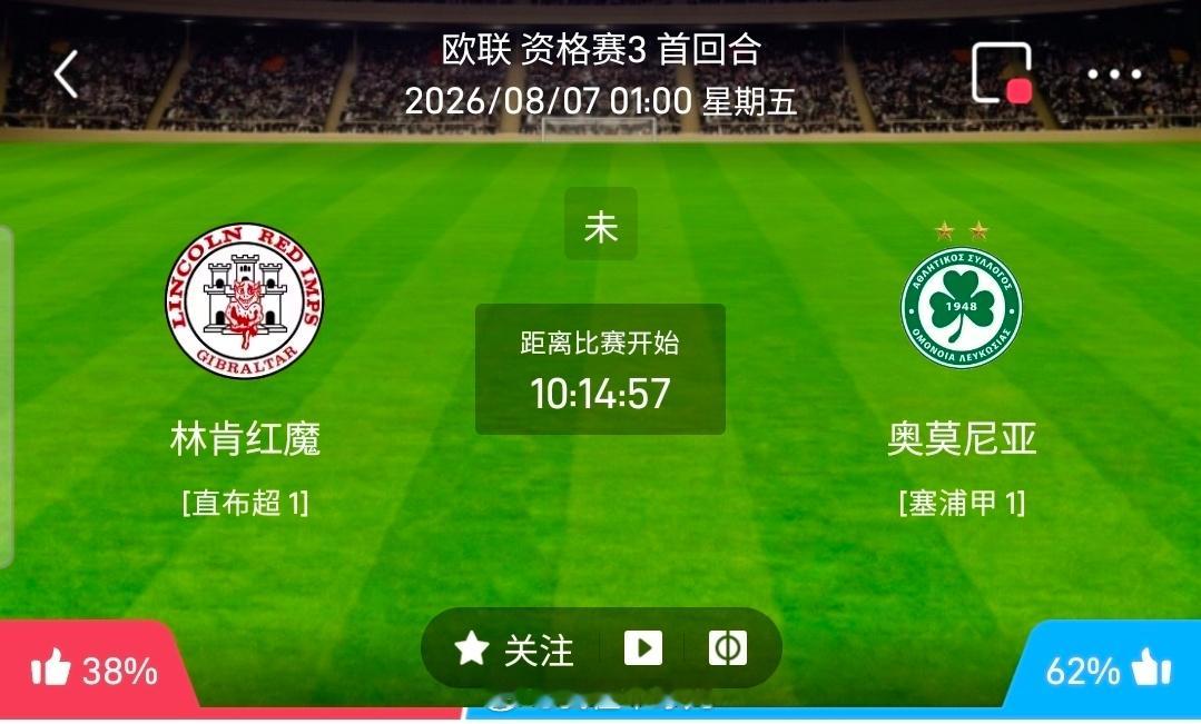 【北单】周四24欧罗巴资格赛方向：林肯红魔vs奥莫尼亚欧罗巴：林肯红魔VS奥莫尼