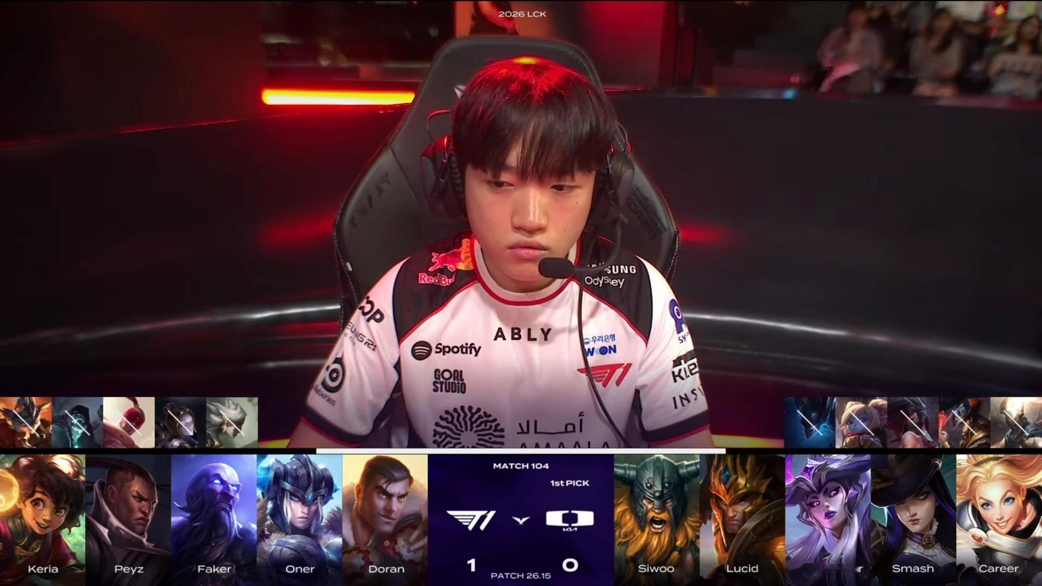 【2026 LCK Round 3】 GAME 02 vs DK第二局BP如下T
