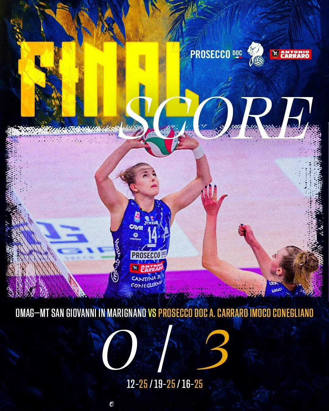 📢科内利亚诺联赛三连胜 📍【25-26赛季意甲女排联赛常规赛】第3轮🏐科内