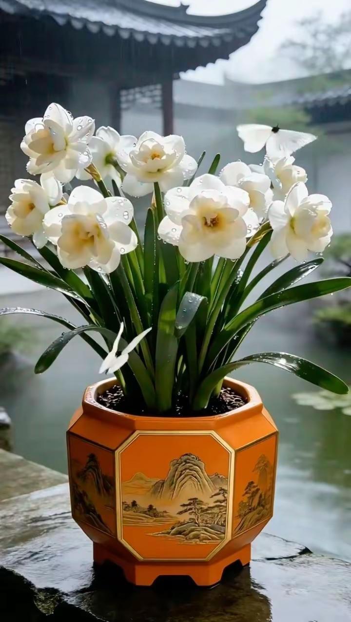 水仙花水培花卉冬季养花室内盆栽花卉绿植@抖加🔥上热门🔥🔥热点宝