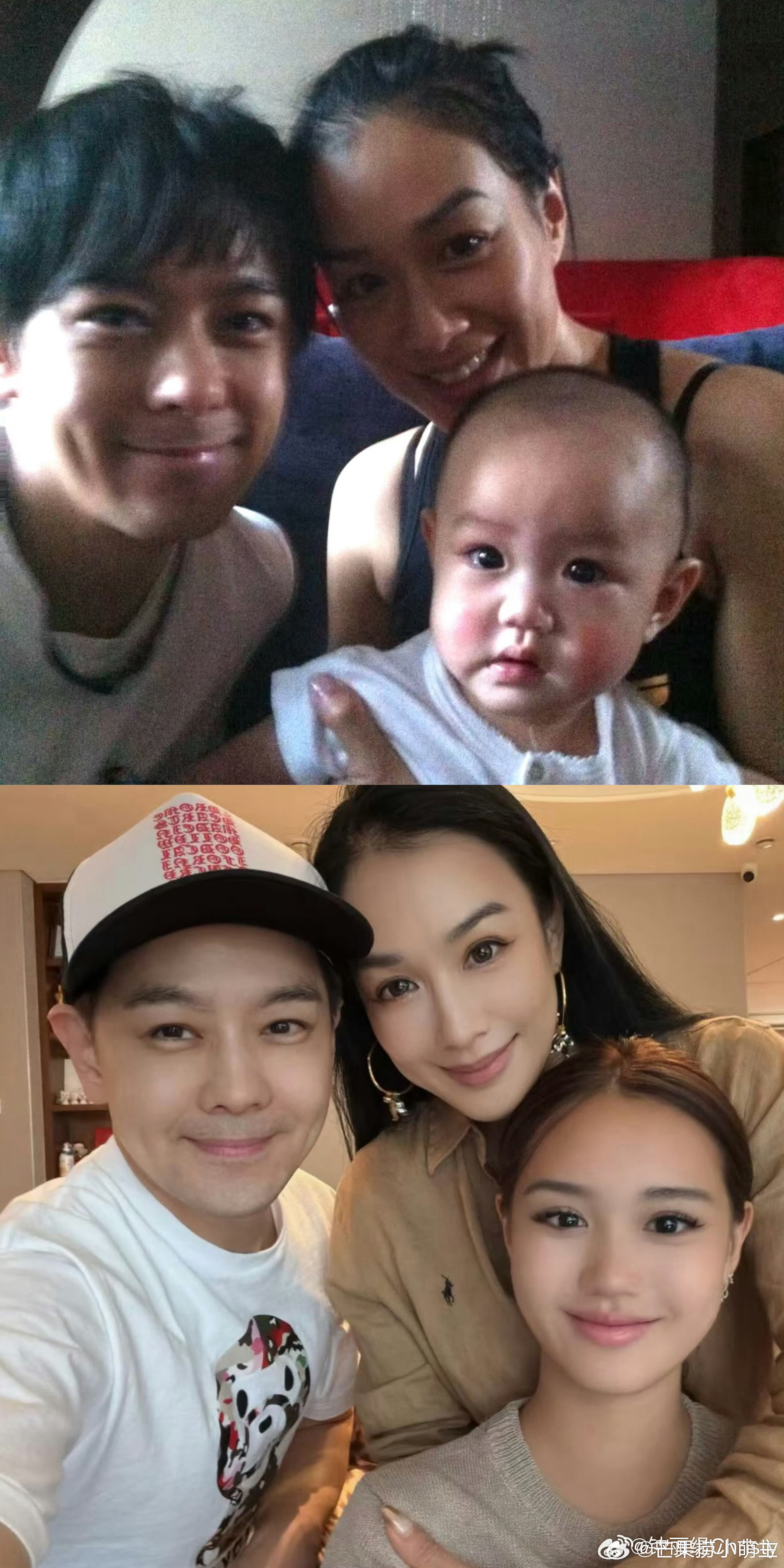林志颖和钟丽缇母女16年前后合照林志颖和钟丽缇母女合照  林志颖和钟丽缇母女16