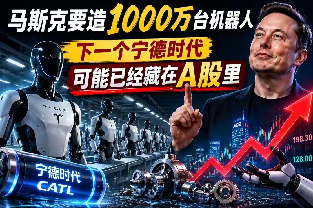 马斯克要造1000万台机器人：下一个宁德时代，可能已经藏在A股里当很多人还在讨论