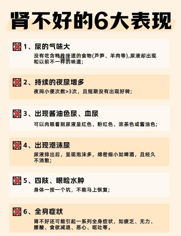 肾脏发出的 6 个预警信号，日常可以自查