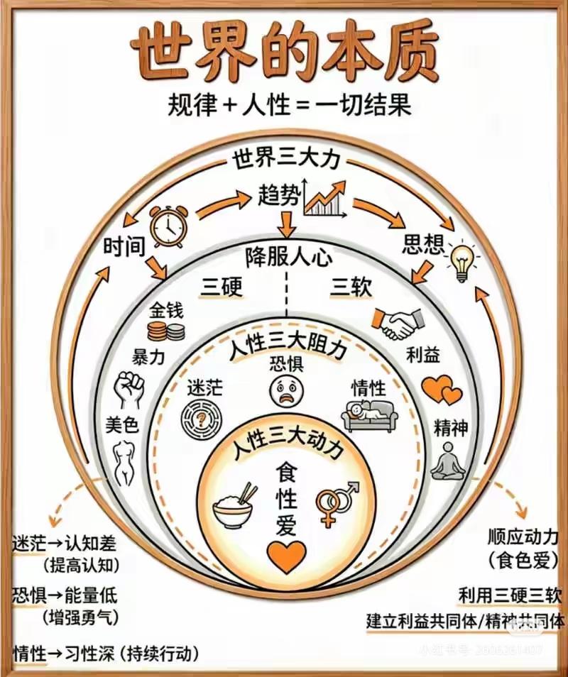 看懂世界的底层本质，也就看懂了股市所有涨跌
 
世界的本质，永远逃不开一句话：规
