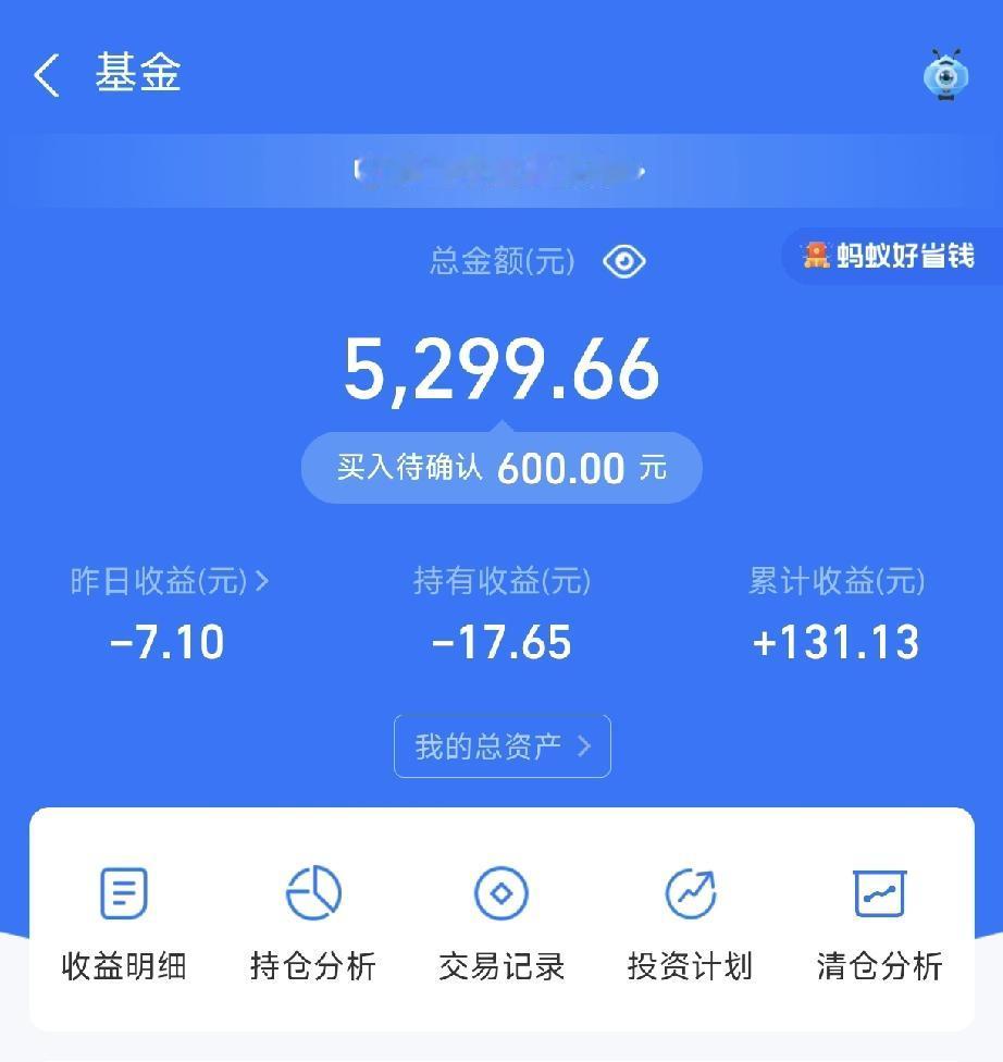 基金定投第9周，每周600元，150红利低波，130沪深300，70黄金，100