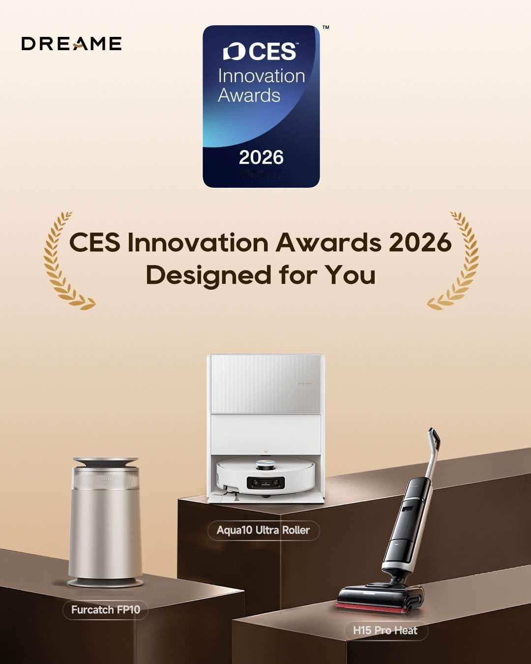 追觅科技三大品类霸屏2026CES创新奖🎉Aqua 10 Ultra Roll