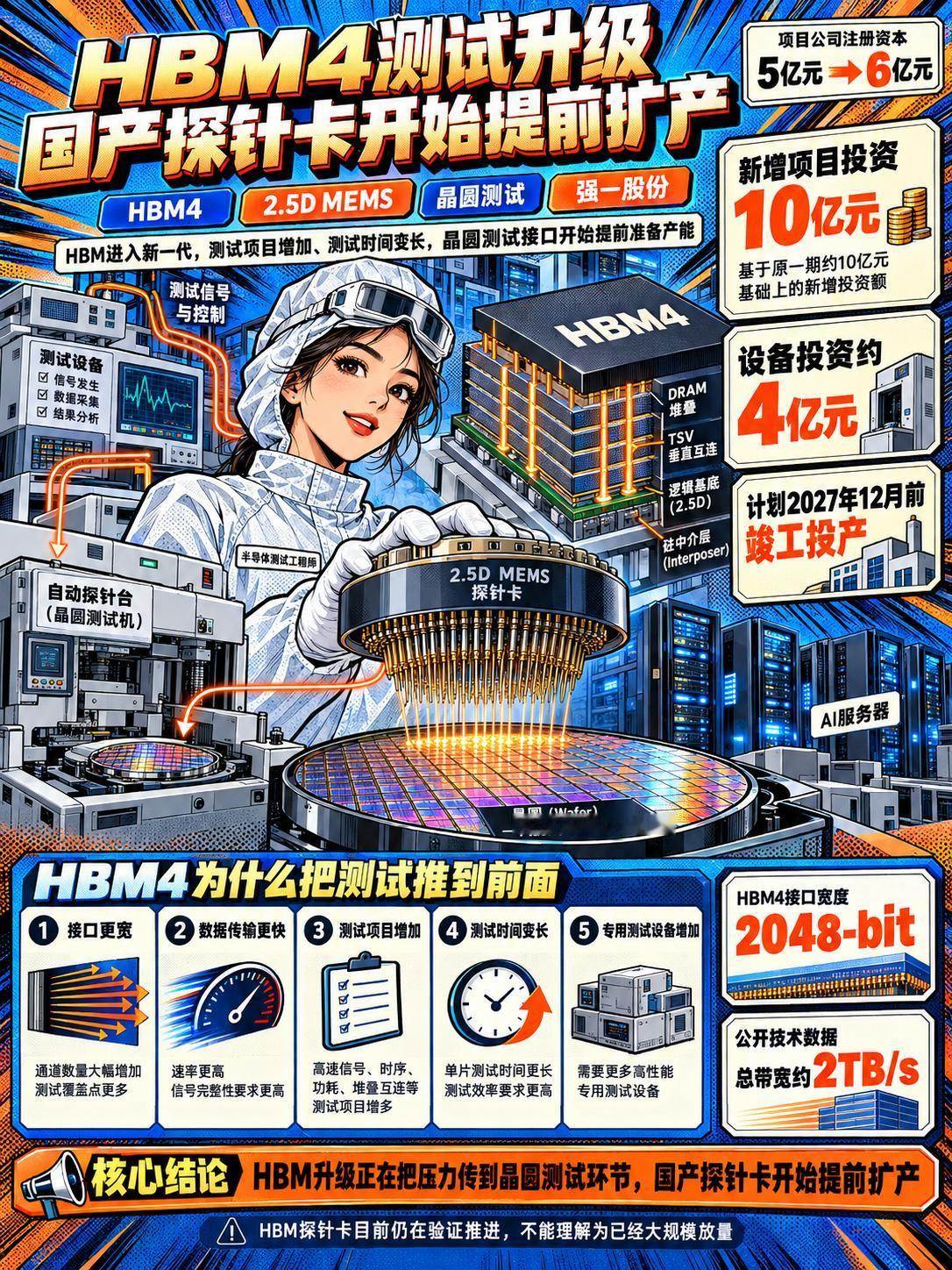 HBM4测试要求继续提高，国产探针卡为何已经开始提前扩产？

AI芯片继续升级，