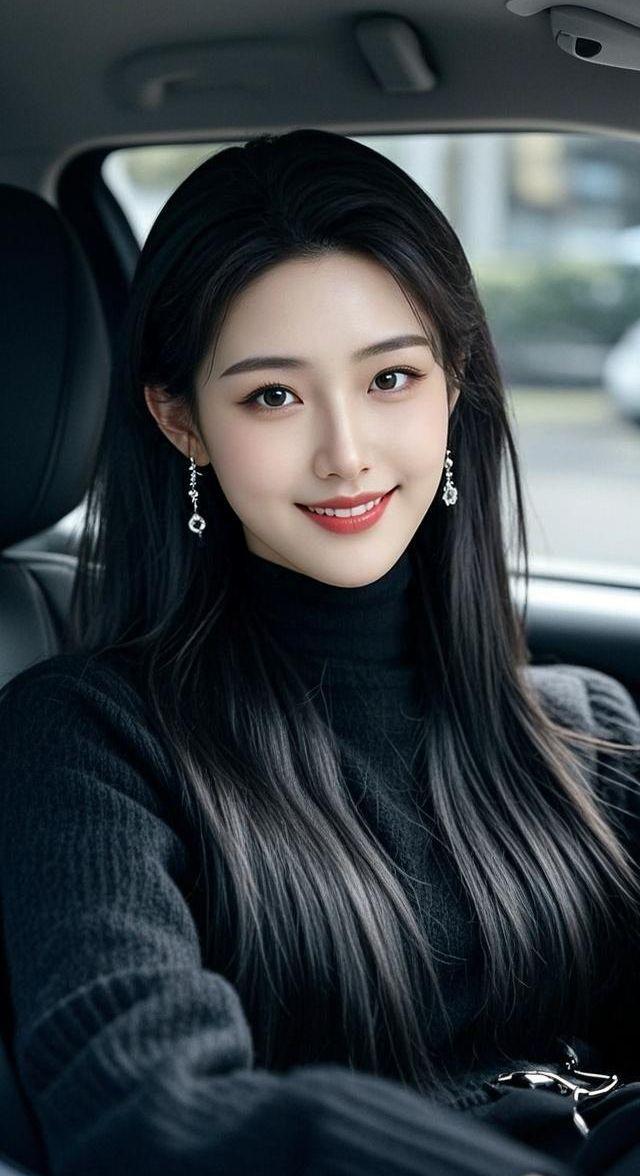 AI黑发女神的风采