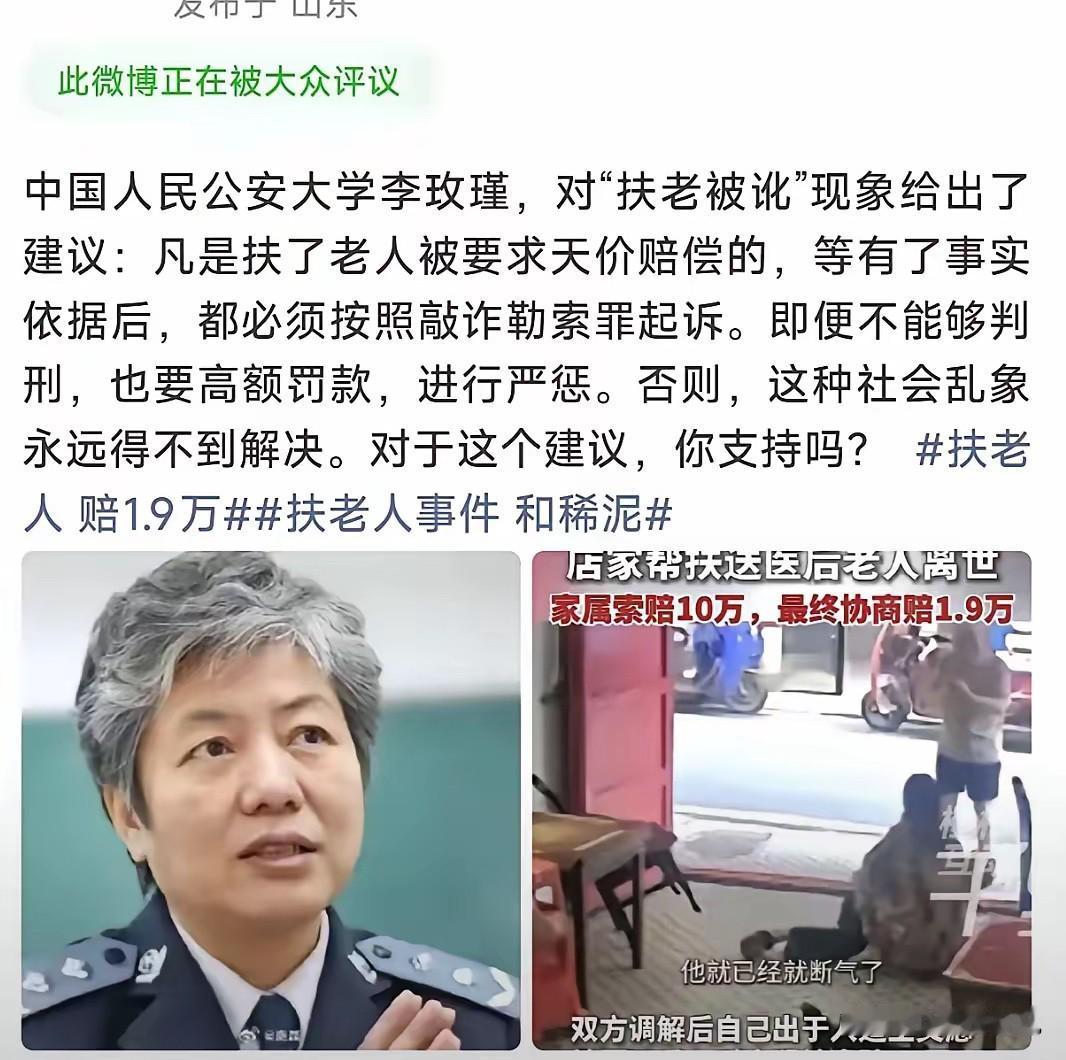 中国人民公安大学李玫瑾才是真正的学者，她对湖南发生的“扶老被讹”案给出了自己的建