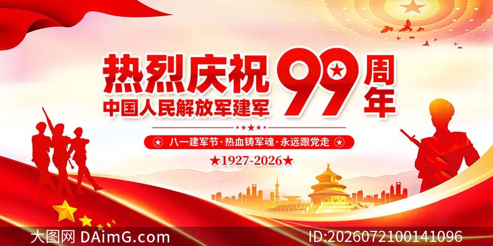 沁园春·热烈庆祝建军99周年

赣水惊雷，赤旅初成，百载戍疆。念昔年芒履，刀矛简
