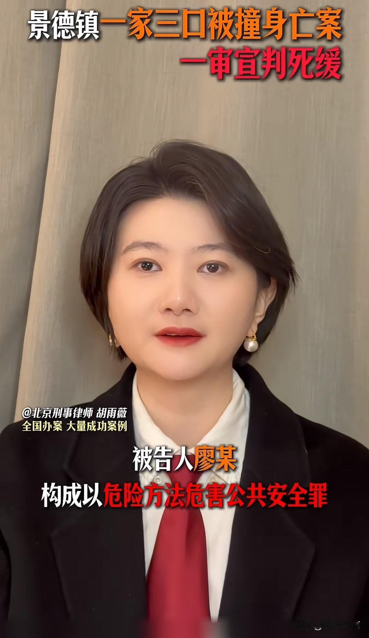 江西景德镇一家三口被害的代理律师说她已经申请抗诉，网友们纷纷鼓励她加油

廖某宇