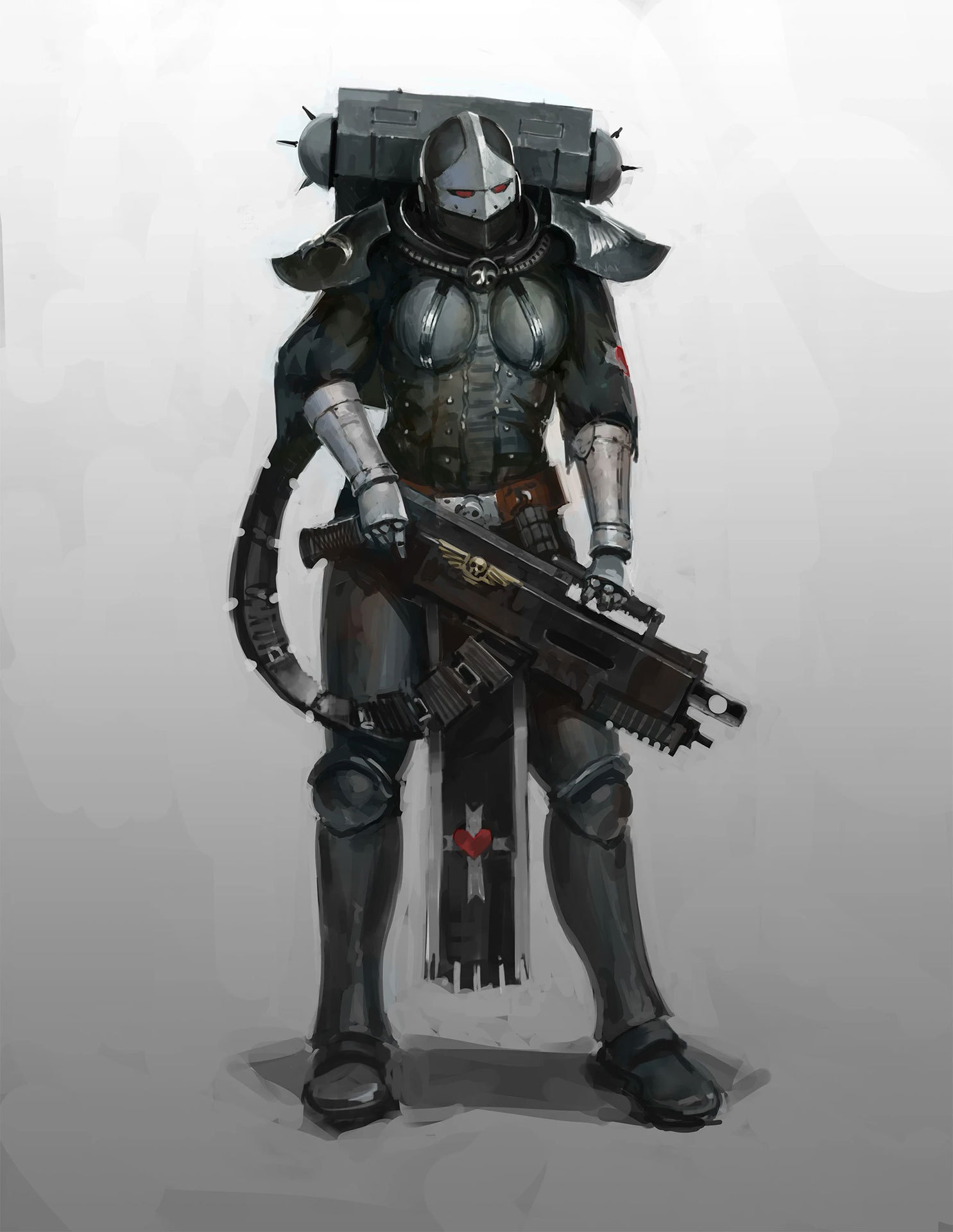 战锤40k 战斗修女丨勇毅之心修会by Ilya Belyakov 