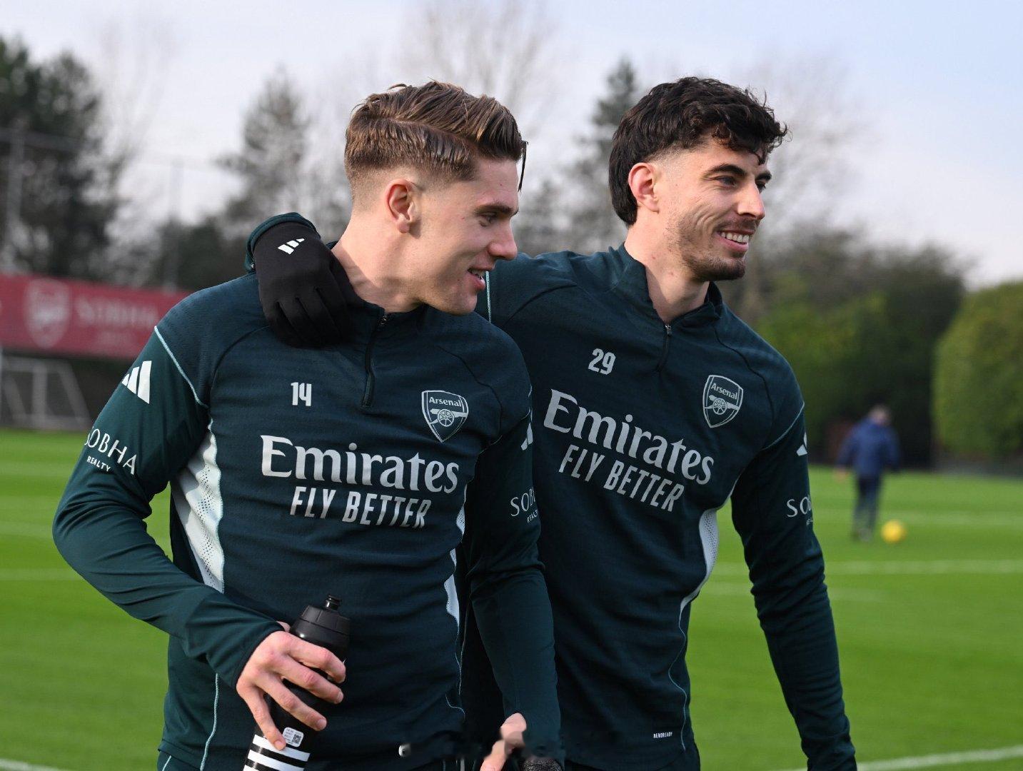 哈弗茨 回归训练，他能成为阿森纳下半赛季的锋线解决方案不？英超联赛 阿森纳