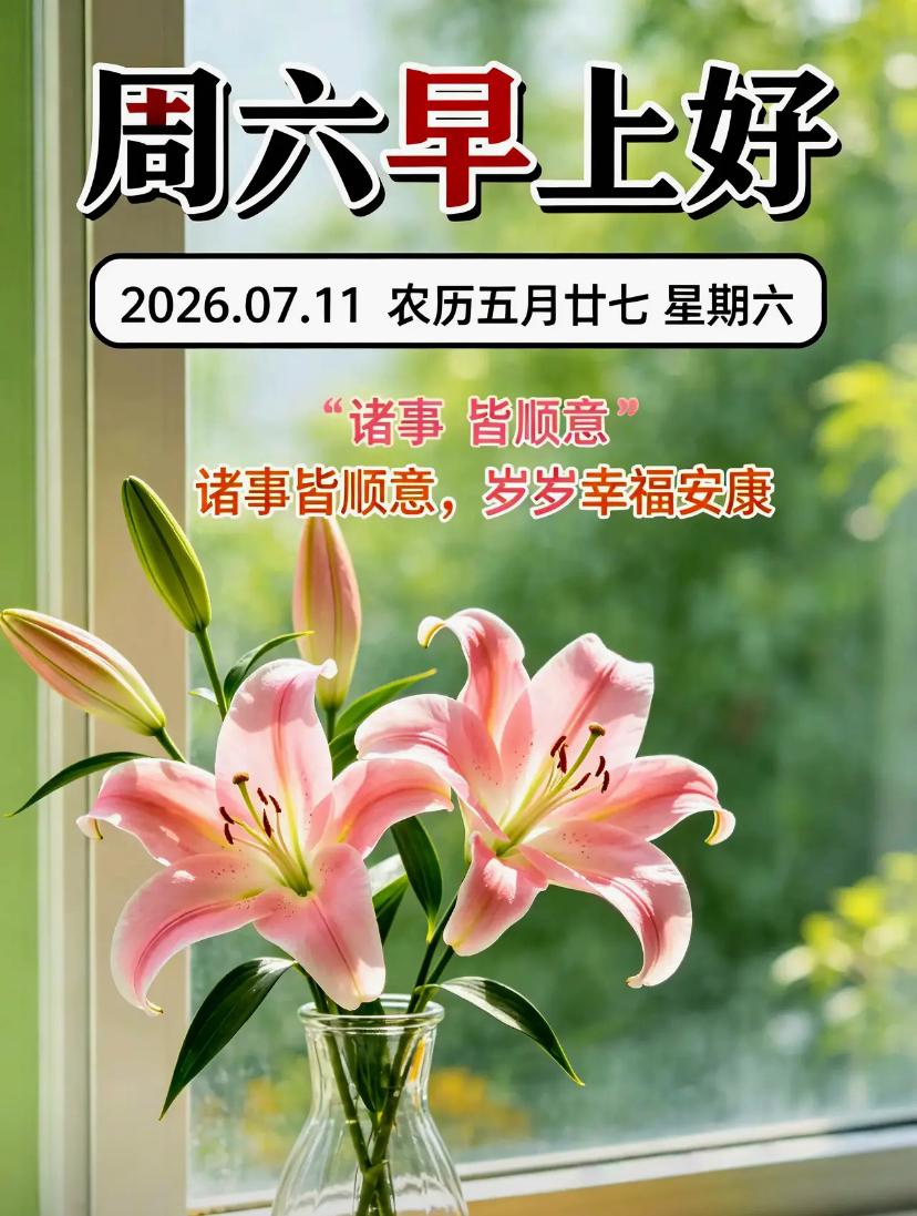 🌺2026./7月11日，凉风吹檐，慢享清宁，暑季顺遂🌺

🌴🌅清晓时光