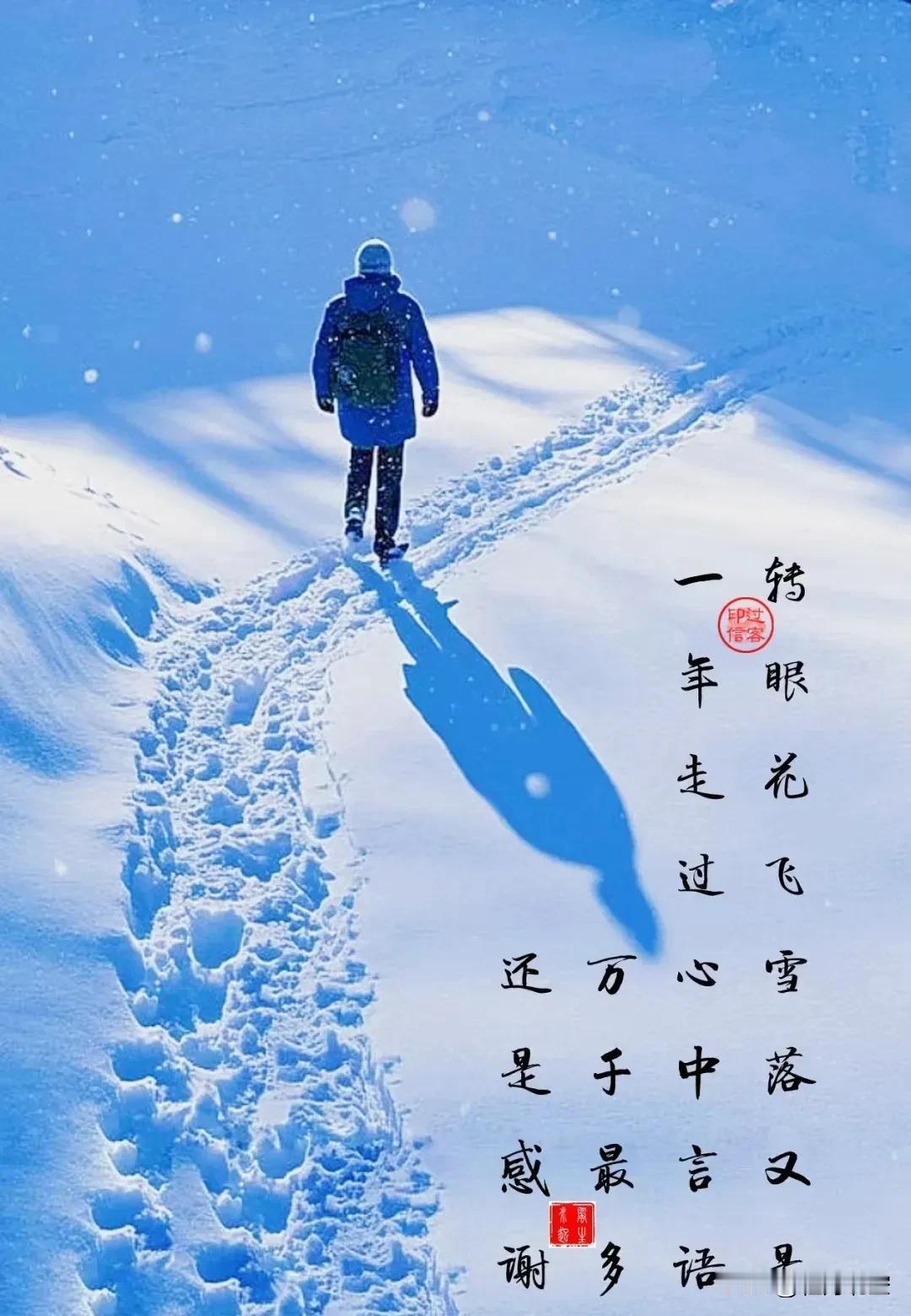 【图文过客】全是感谢

转眼花飞雪落，又是一年走过。
心中言语万千，最多还是感谢