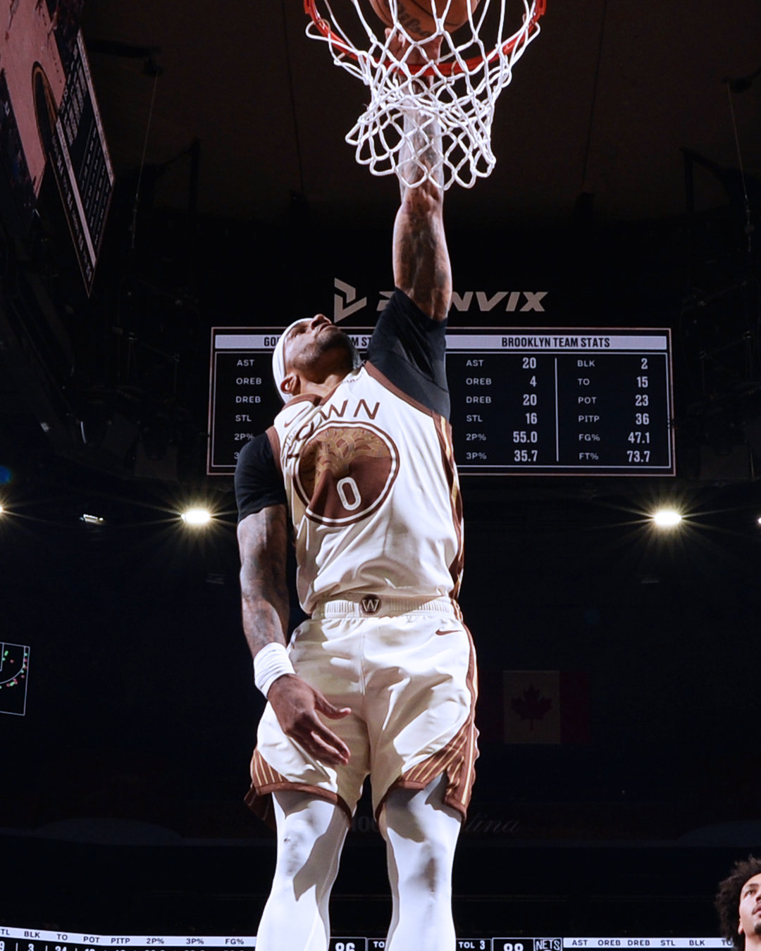 佩顿二世10分，7篮板，2助攻，1抢断。勇士战胜篮网