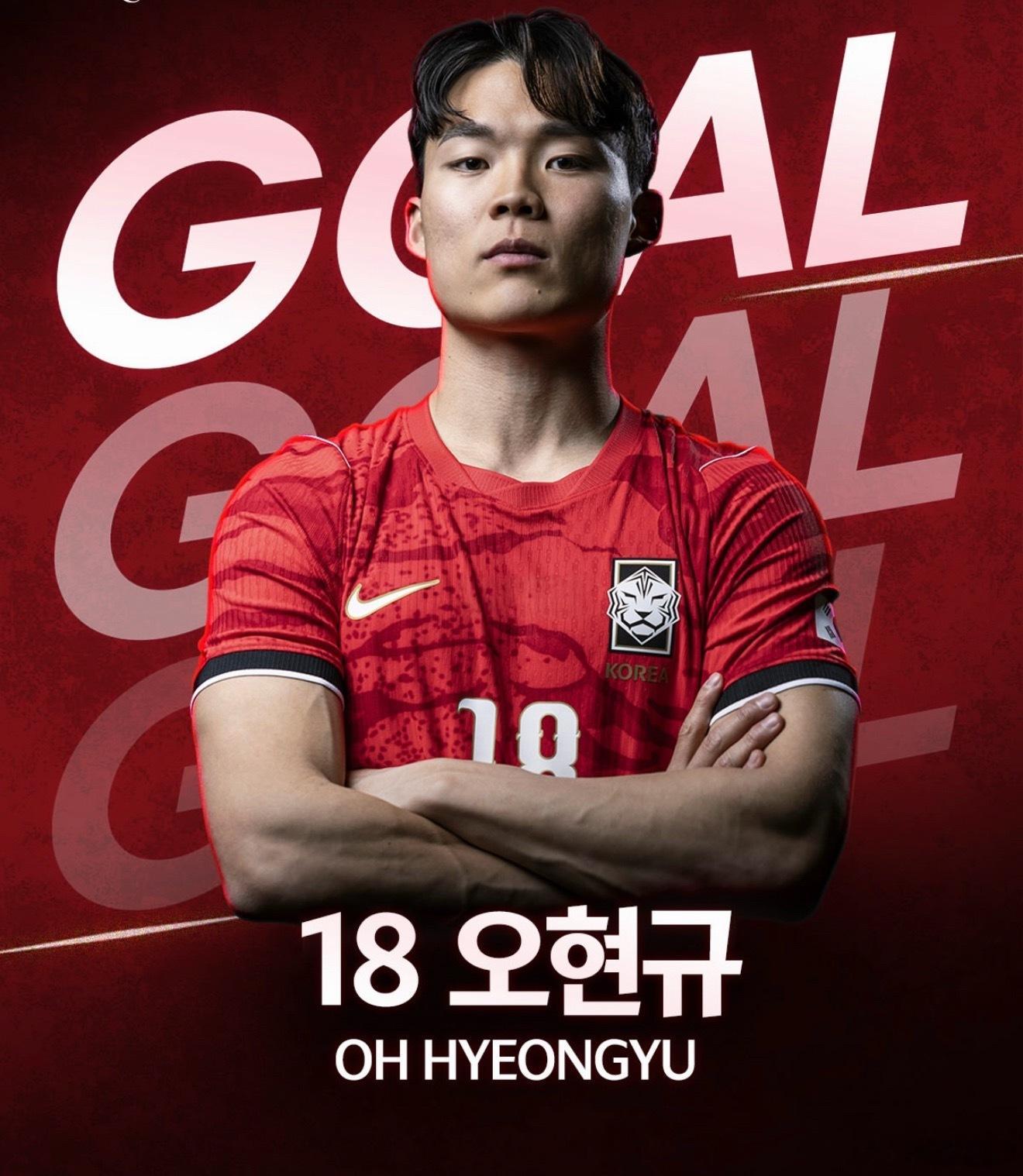 韩国vs捷克韩国队 2 比 1 逆转了！进球队员效力土超贝西克塔斯的吴贤揆。今年