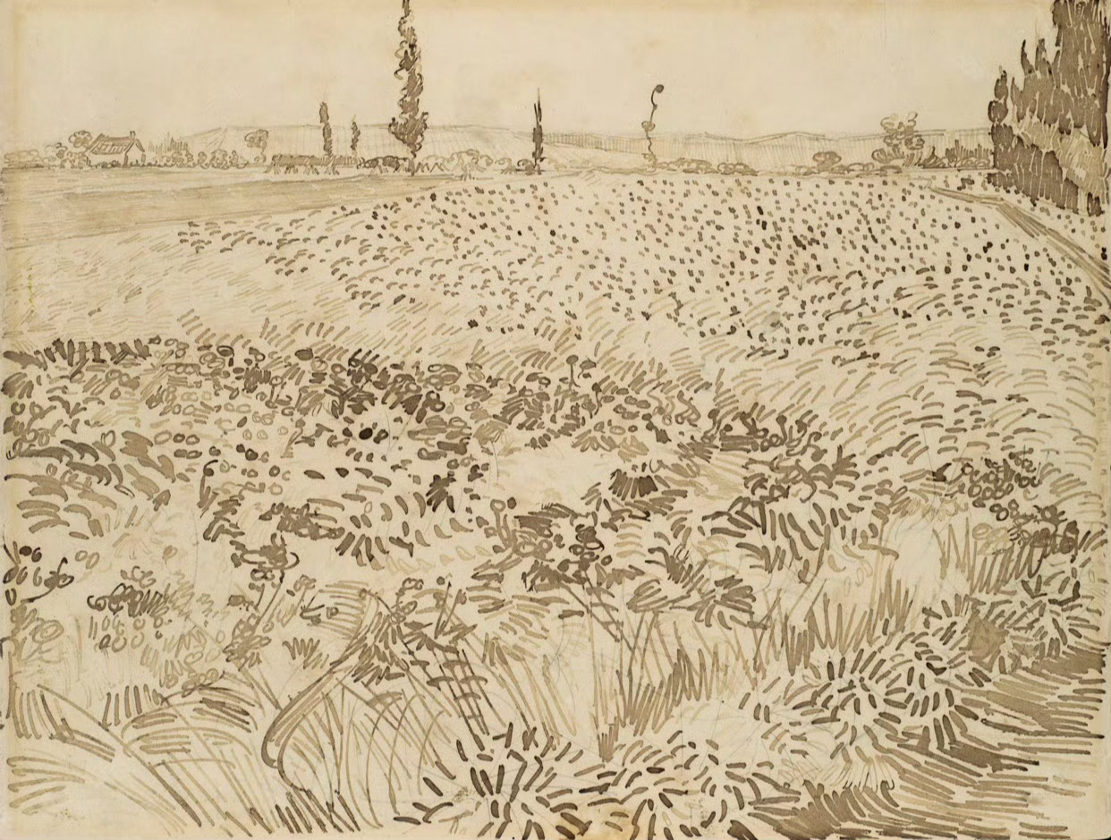 梵高的一些素描画稿艺术达人夏日企画