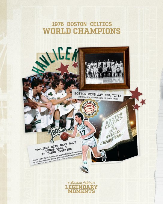 史上最伟大的一场比赛 ☘️🏆今日，我们一起纪念那场传奇的三加时胜利——凯尔特人