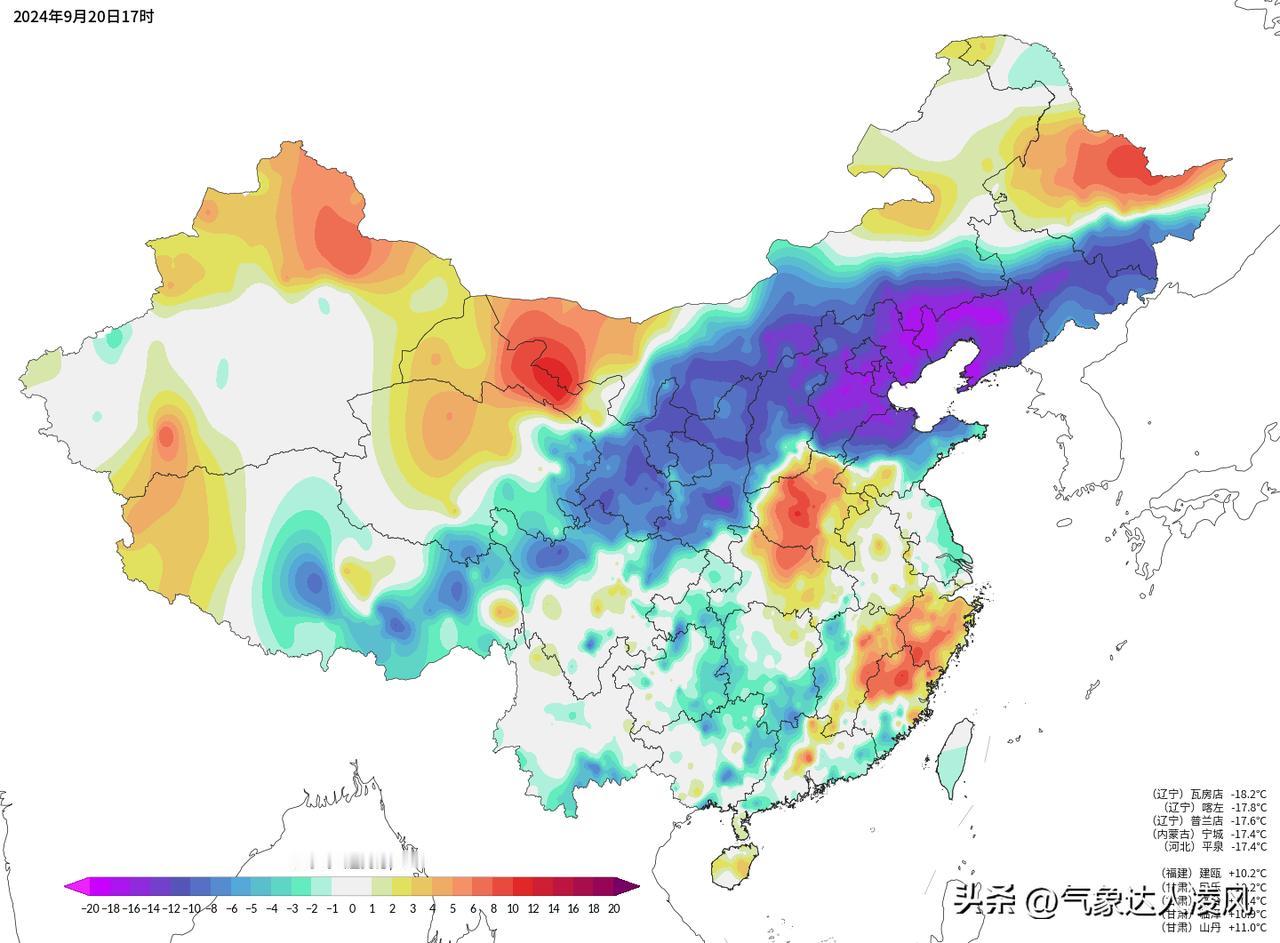 今天白天冷空气向南推进速度缓慢，傍晚5点冷空气前锋还在山西南部、河北南部、山东中