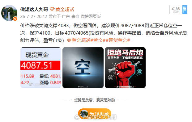 4088空，现在下跌4080止盈不贪！兄弟们都跟得上，吃的到交易不是每单都赢，而