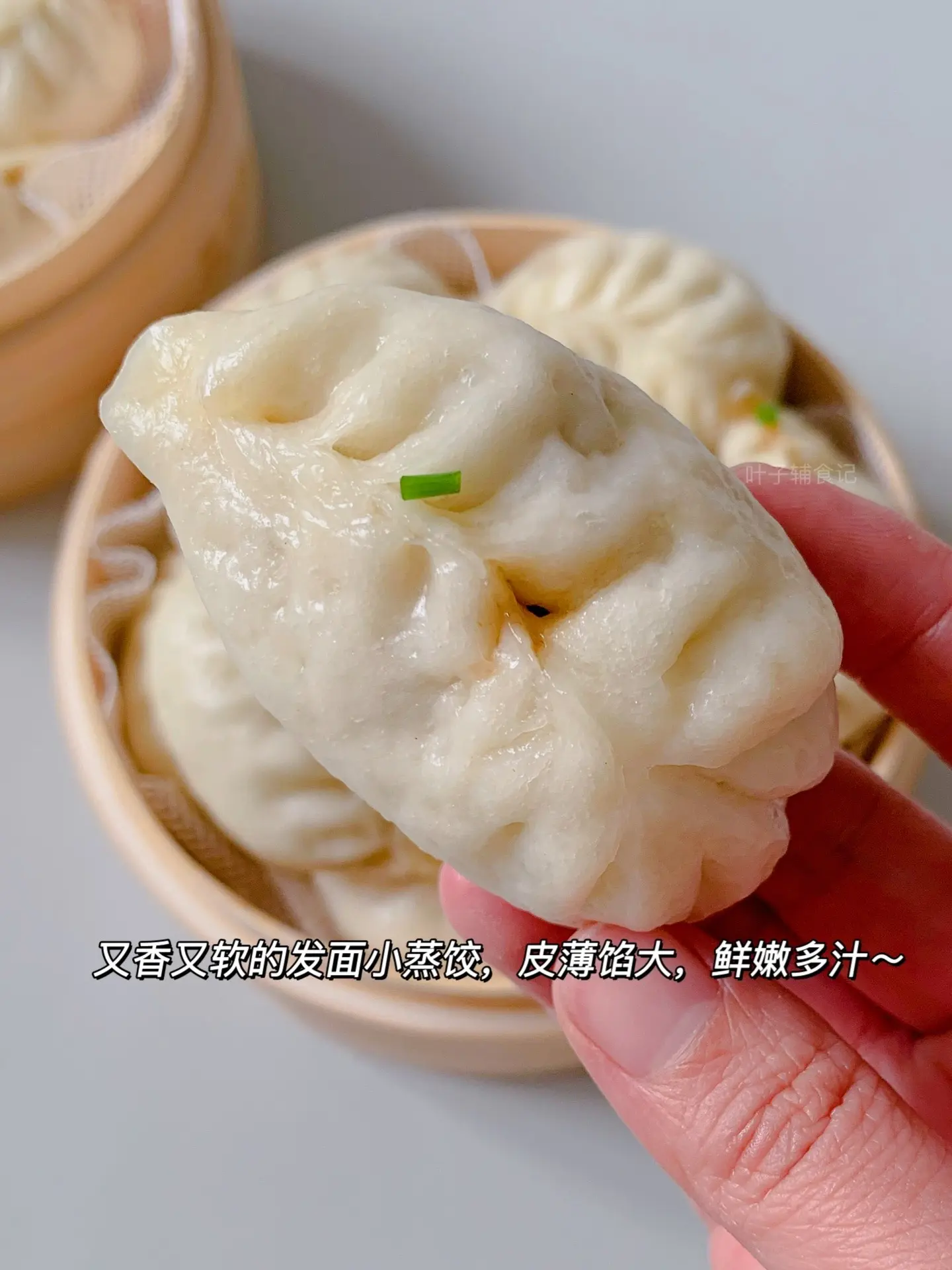 超好吃鲜肉豇豆发面小蒸饺 皮薄馅大～超好吃的发面小蒸饺来啦～皮薄馅大...