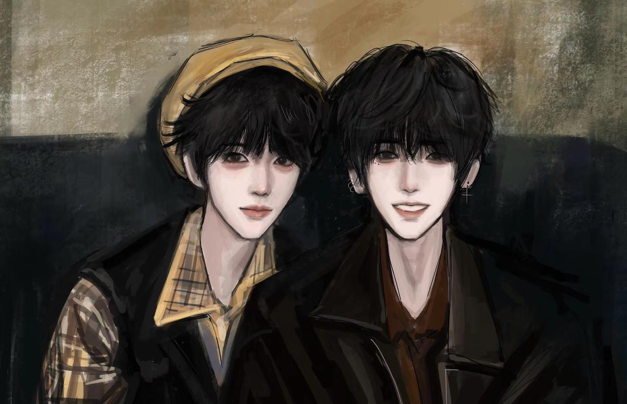 好温馨的一张。复函 procreate绘画 左奇函