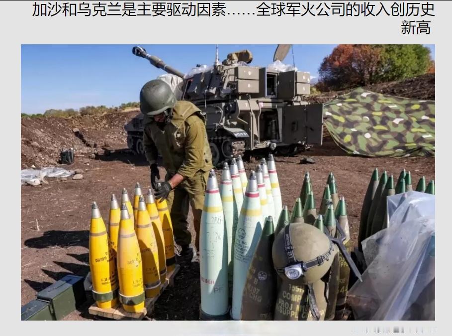 斯德哥尔摩国际和平研究所 (SIPRI) 提供的数据显示，受加沙战争与乌克兰战争