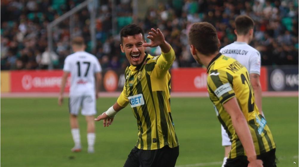 哈萨克超冠军阿拉木图凯特的前锋里卡迪尼奥，在2025-2026赛季欧冠小组赛第八