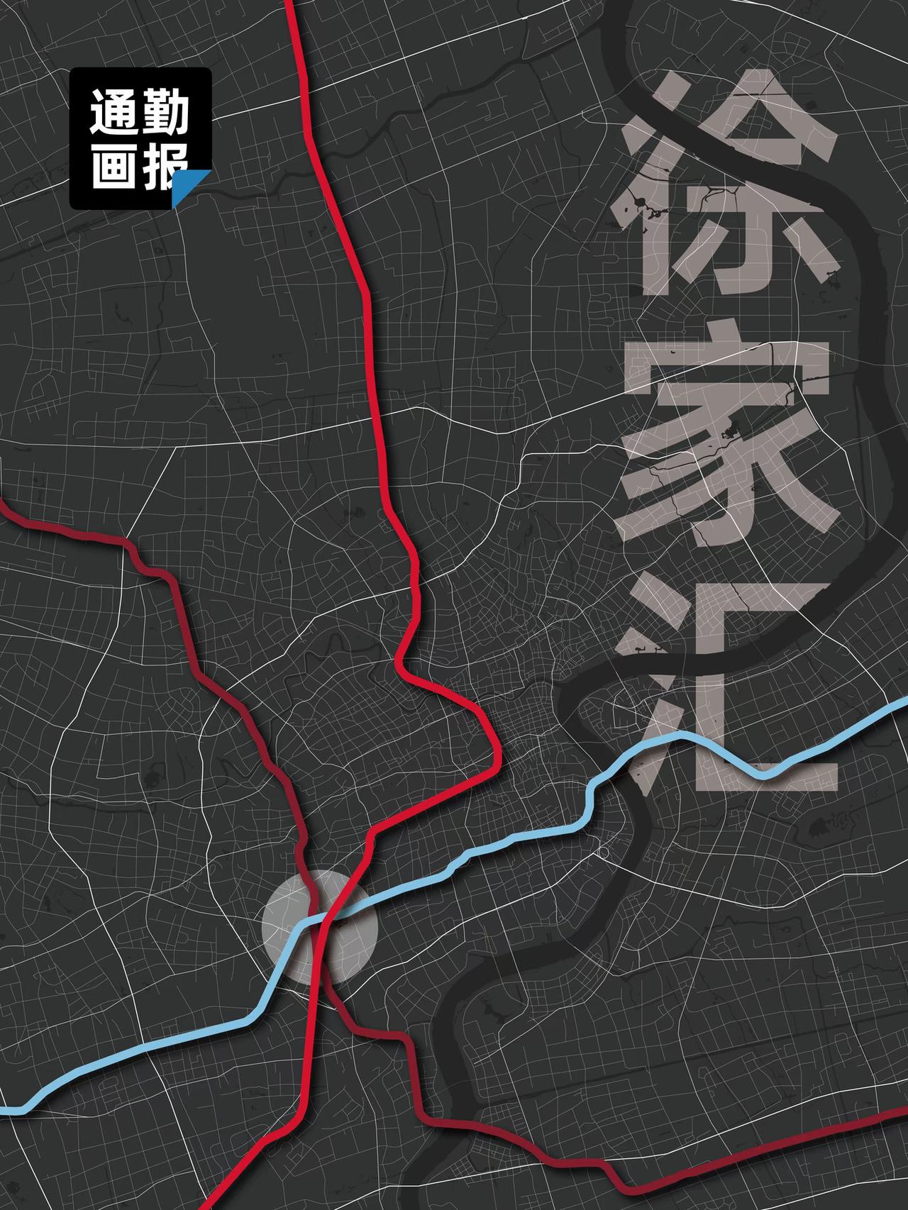 徐家汇真的是汇，五角场真的是场
徐家汇本身是河浜汇集之地，
地铁也汇集于此，
地