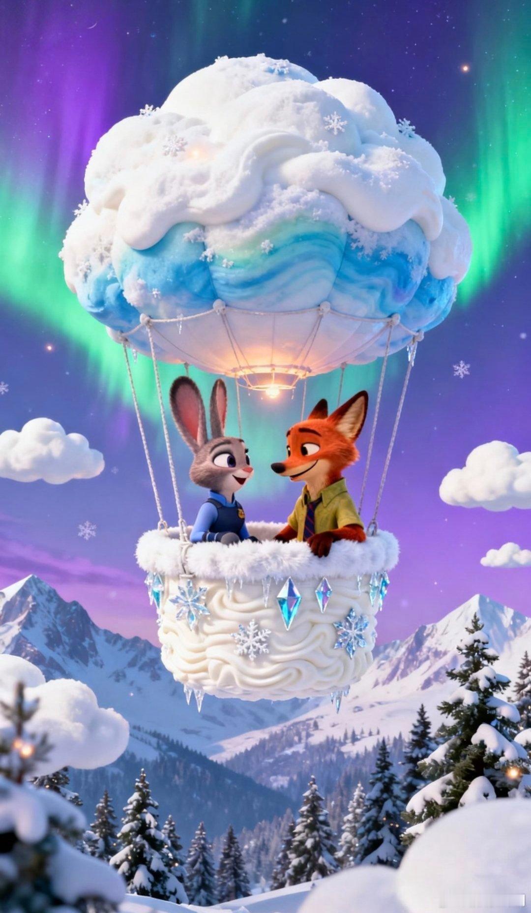 🦊🐰｜疯狂动物城｜壁纸尼克与朱迪梦幻世界浪漫与治愈✨ 𝗙𝗢𝗟𝗟𝗢?