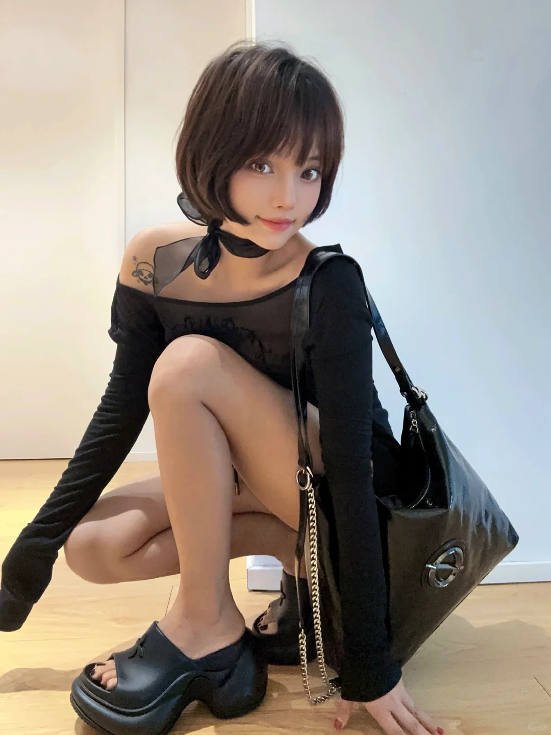 短发女生也可以……