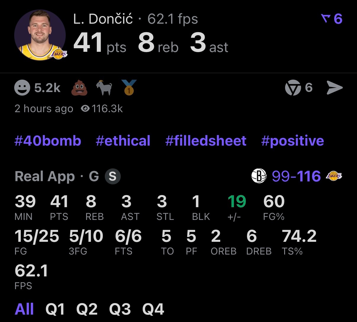 如何评价？今天的东契奇：39分钟拿下41分8篮板3助攻3抢断1封盖1T！集齐16